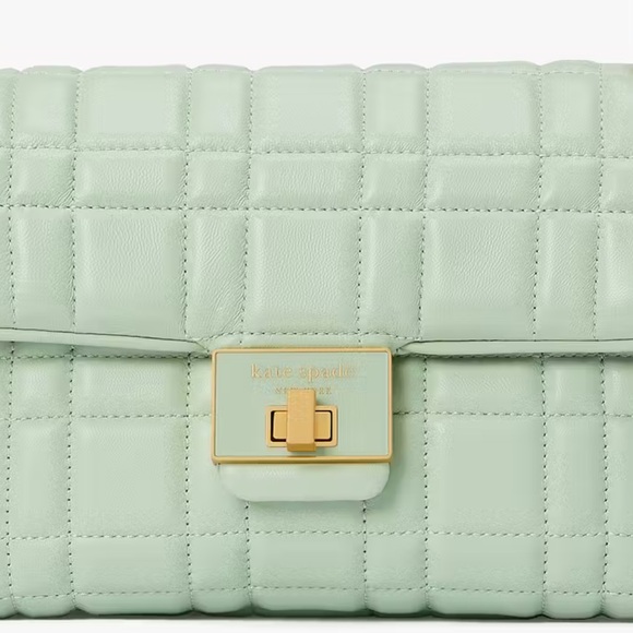 ♠️kate spade Evelyn Quilted Medium Convertible Shoulder Bag, Pistachio Cream NWT - Picture 4 of 7